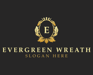 Ornate Wreath Crown logo design