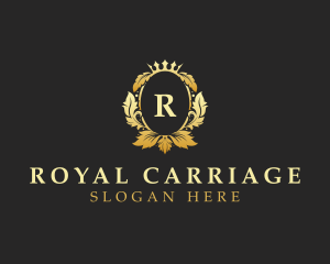 Ornate Wreath Crown logo design