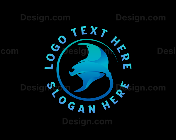 Sea Stingray Fish Logo