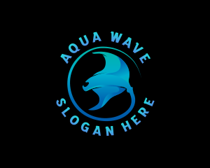 Sea Stingray Fish logo