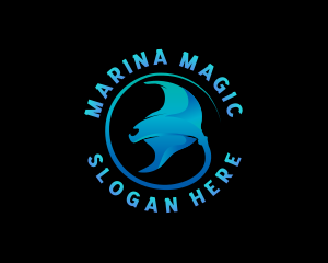 Sea Stingray Fish logo design