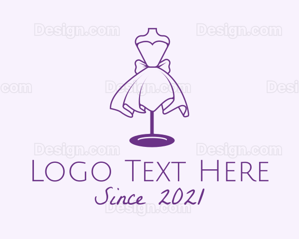 Minimalist Purple Dress Logo