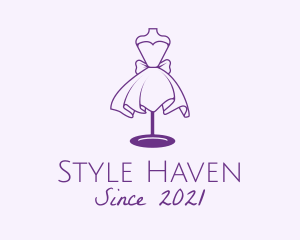 Minimalist Purple Dress  logo design