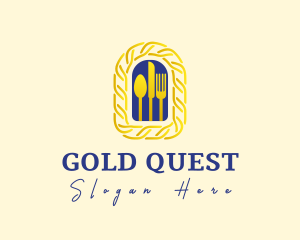 Gold Chain Cutlery logo design