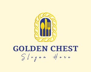 Gold Chain Cutlery logo design