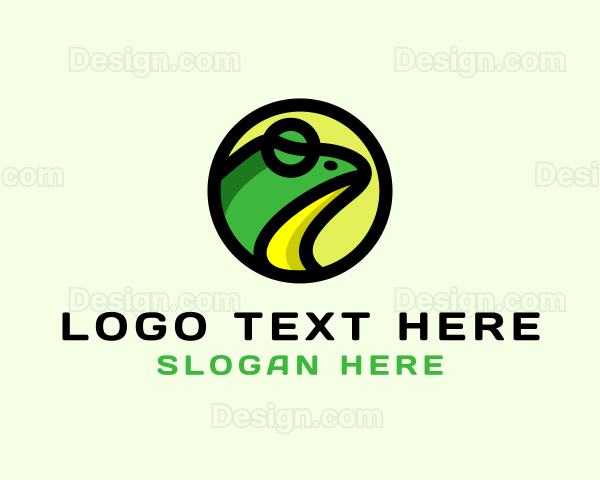 Cartoon Frog Toad Logo