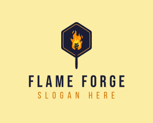 Fire Torch Light logo design