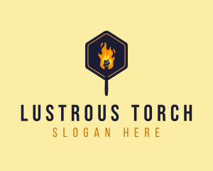 Fire Torch Light logo design