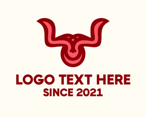 Bull Horns Ornament logo