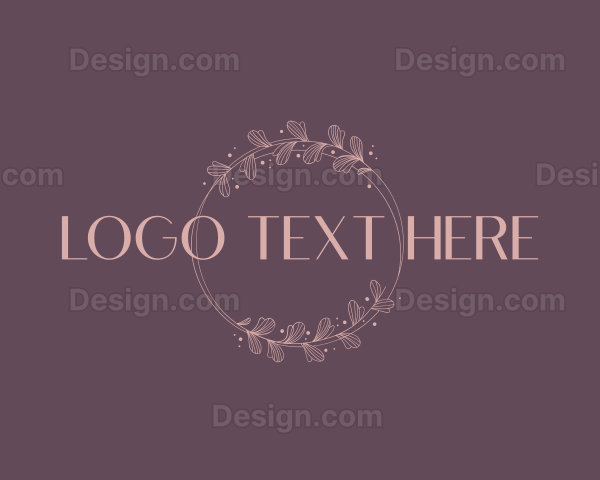 Feminine Floral Wreath Logo