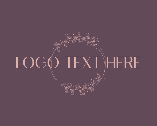 Feminine Floral Wreath logo