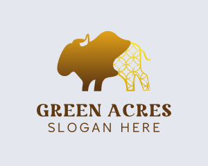 Golden Bison Ranch logo design