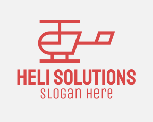 Red Minimalist Helicopter logo