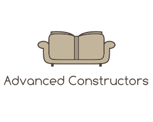 Brown Book Sofa logo design