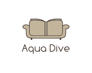 Brown Book Sofa logo design