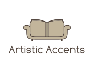 Brown Book Sofa logo design