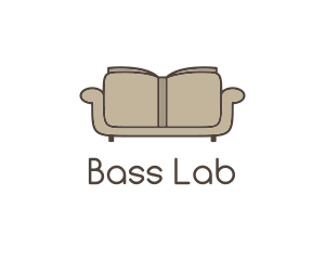 Brown Book Sofa logo design