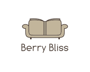 Brown Book Sofa logo design