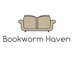 Brown Book Sofa logo design