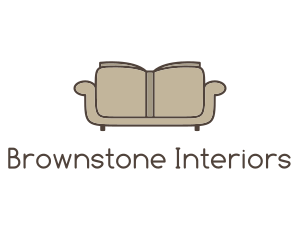 Brown Book Sofa logo design