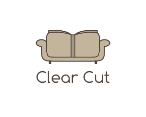 Brown Book Sofa logo design