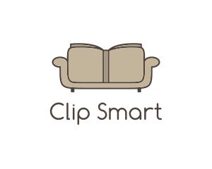 Brown Book Sofa logo design