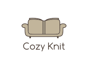 Brown Book Sofa logo design