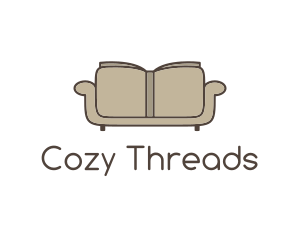 Brown Book Sofa logo design