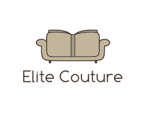 Brown Book Sofa logo design