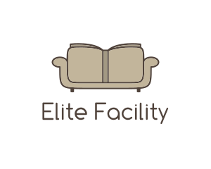 Brown Book Sofa logo design