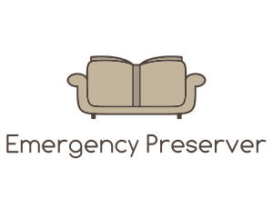 Brown Book Sofa logo design