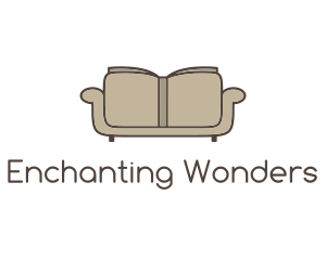 Brown Book Sofa logo design