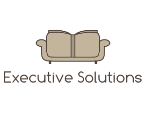 Brown Book Sofa logo design