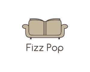 Brown Book Sofa logo design