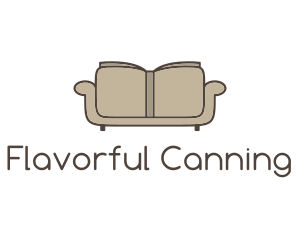 Brown Book Sofa logo design