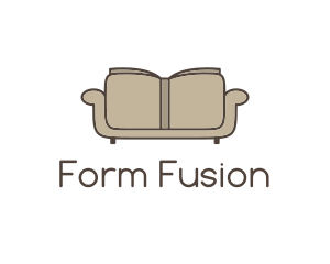 Brown Book Sofa logo design