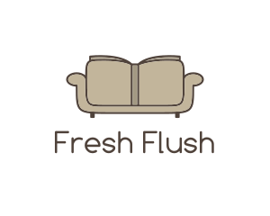 Brown Book Sofa logo design