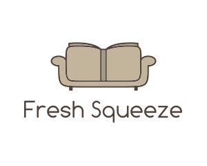 Brown Book Sofa logo design