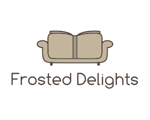 Brown Book Sofa logo design