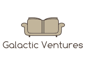 Brown Book Sofa logo design