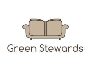 Brown Book Sofa logo design