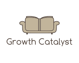 Brown Book Sofa logo design