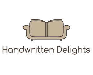 Brown Book Sofa logo design