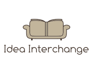 Brown Book Sofa logo design