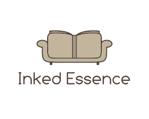 Brown Book Sofa logo design