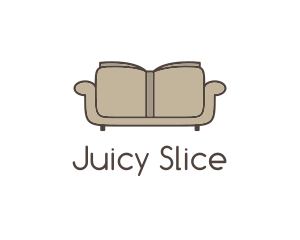 Brown Book Sofa logo design