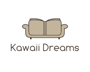 Brown Book Sofa logo design