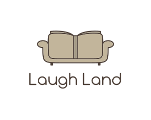 Brown Book Sofa logo design