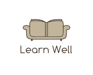 Brown Book Sofa logo design