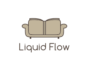 Brown Book Sofa logo design